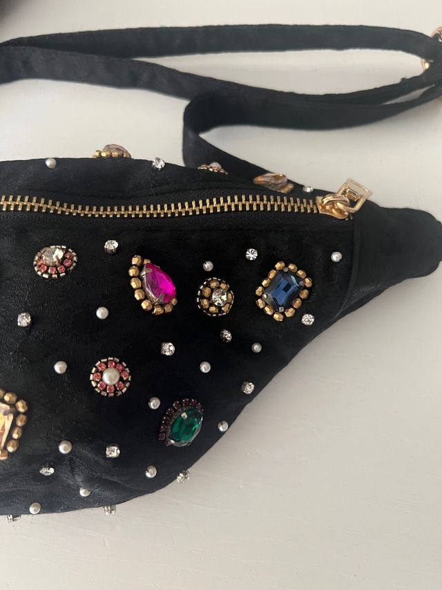 Riñonera Jacquard con Cristales - Artesanía India