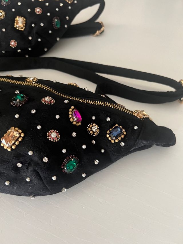 Riñonera Jacquard con Cristales - Artesanía India