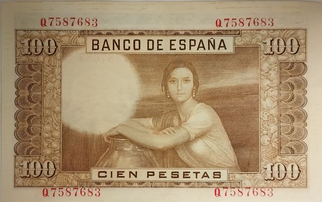 Billete de 100 pesetas de 1953