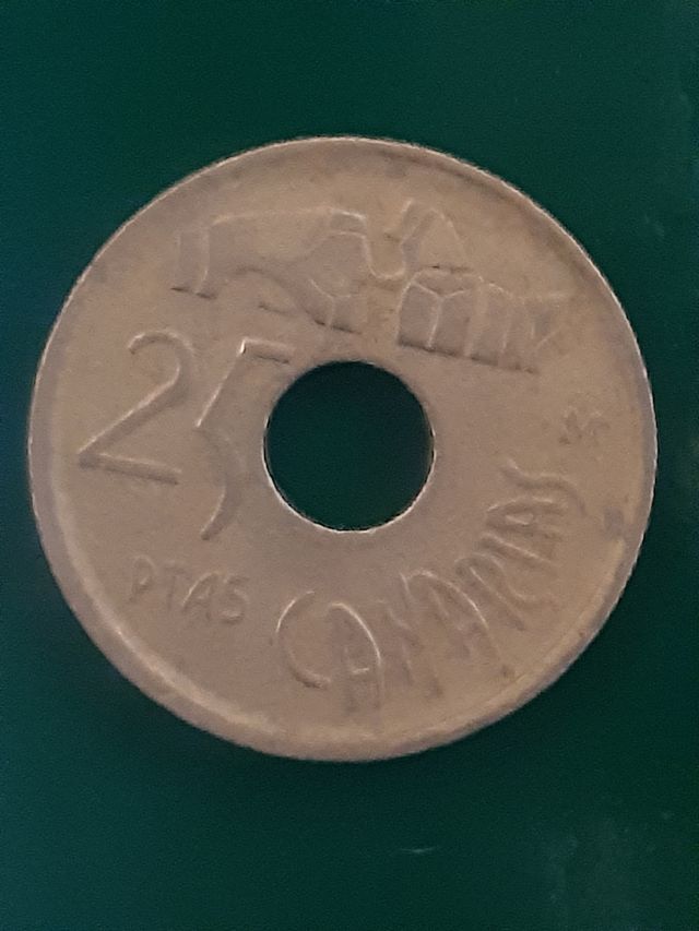 Moneda de 25 pesetas Canarias 1994