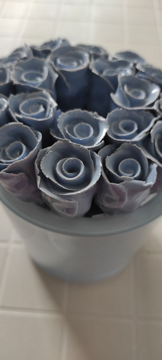 Ceramica in vaso fiori fatto a mano