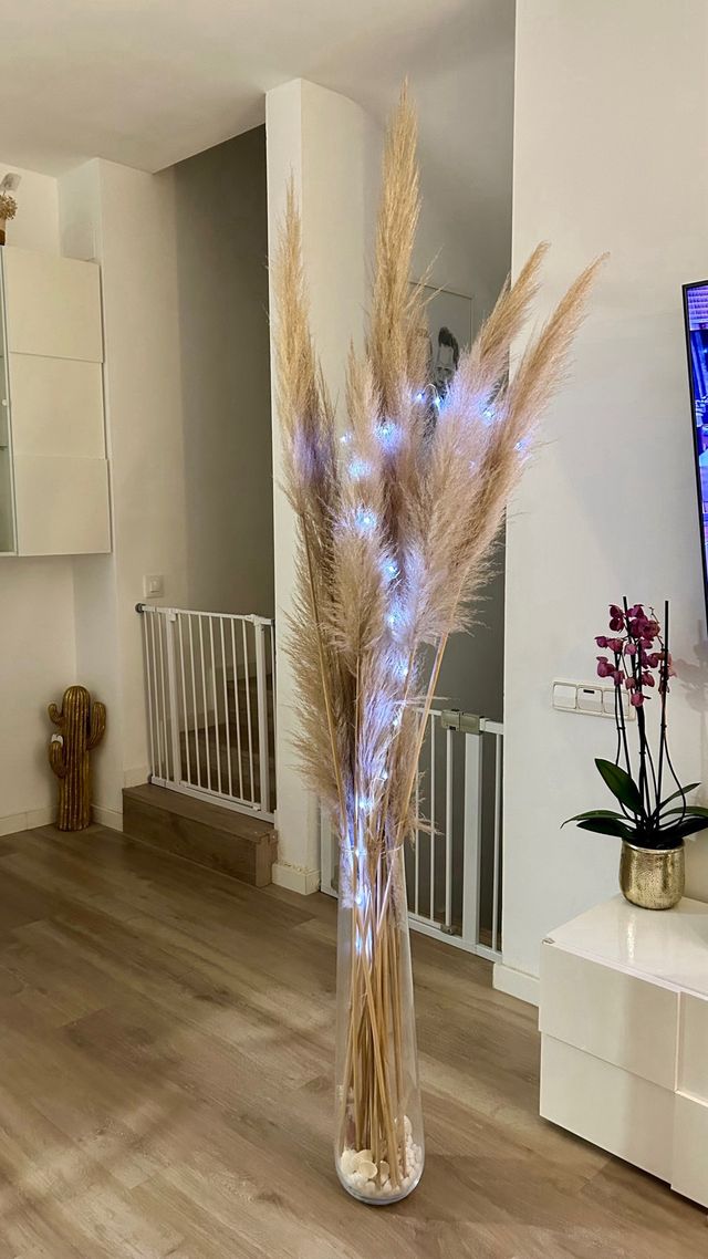 Jarrón pampas naturales