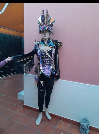 Traje comparsa blanco panther