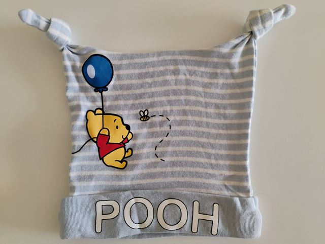 6 - 12 meses, gorro y pañuelo Winnie de Pooh