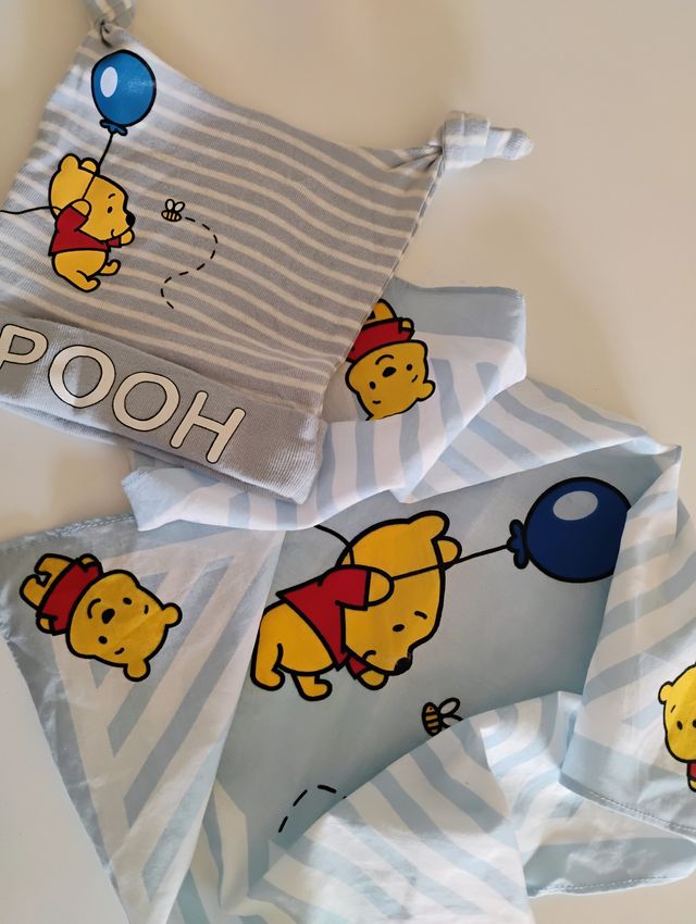 6 - 12 meses, gorro y pañuelo Winnie de Pooh
