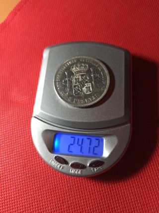 5 pesetas plata 1875