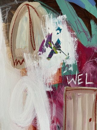 Cuadro abstracto sobre lienzo 60x80 grande