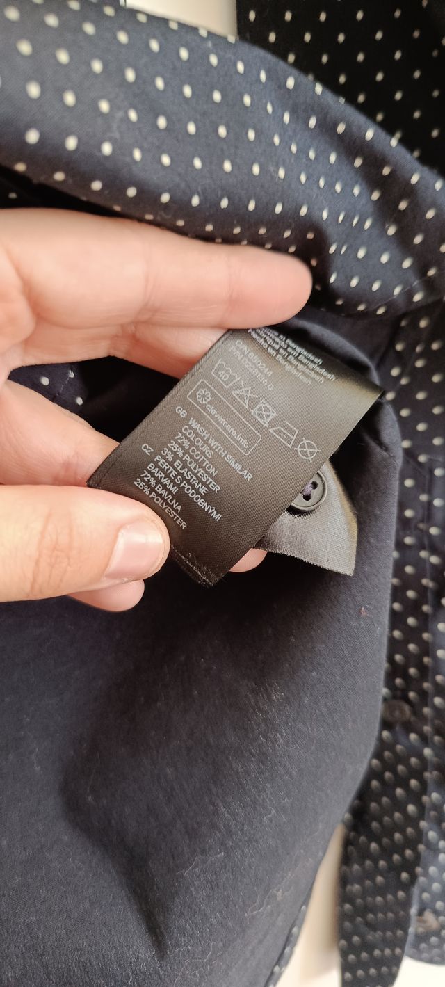 Camisa azul marino slim fit de H&M