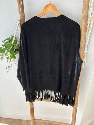 Chaqueta mujer flecos Zara
