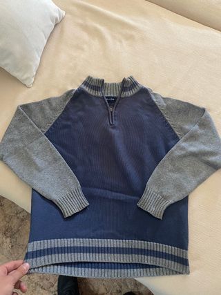 Massimo Dutti abrigo jersey cuello alto lana