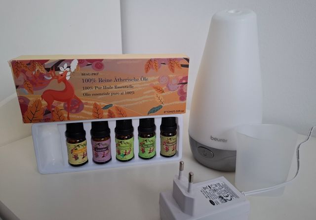 DIFUSOR DE AROMA CON LUZ + 5 AROMAS GRATIS