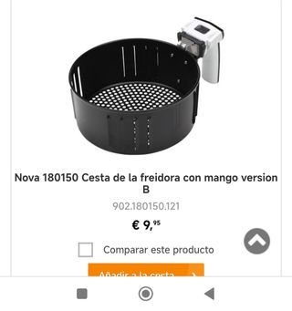 Cesta y cestillo freidora aire Princess