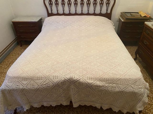 Colcha cama matrimonio de ganchillo