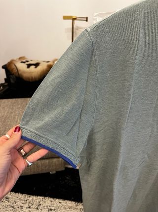 Polo verde manga corta Massimo Dutti