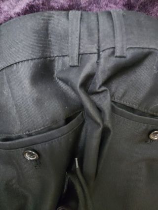 Pantalón de traje hombre negro. Talla 48