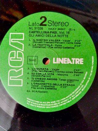 Vinile 33 giri, Castellina-Pasi