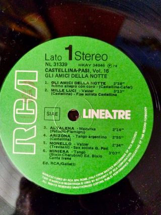 Vinile 33 giri, Castellina-Pasi