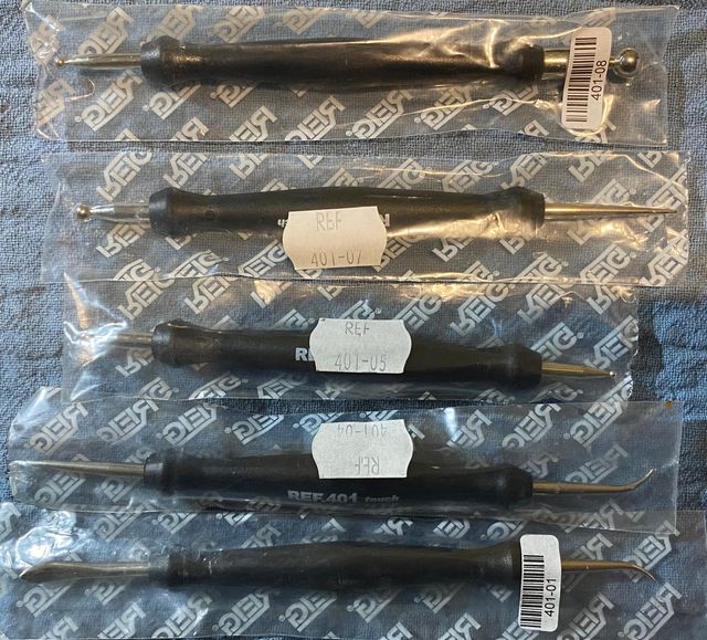 Lote 5 BURILES DOBLE NEGRO REPUJADO REIG