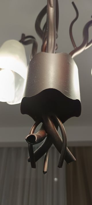 Lámpara forja 3 luces (2) y 5 luces (1)