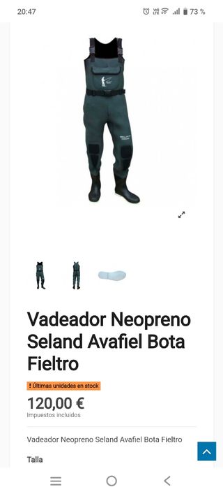 Vadeador NUEVO Seland Fishing Avafield