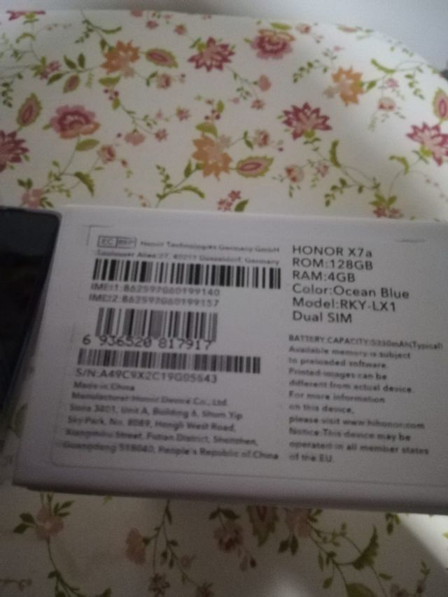 Cellulare honor x7a rom 128 GB ram 4gb