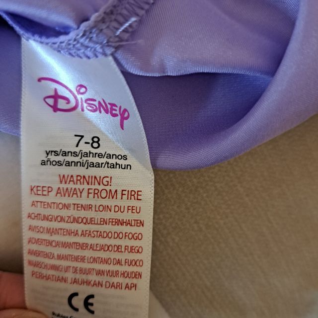 Vestido princesa Rapunzel 7 años