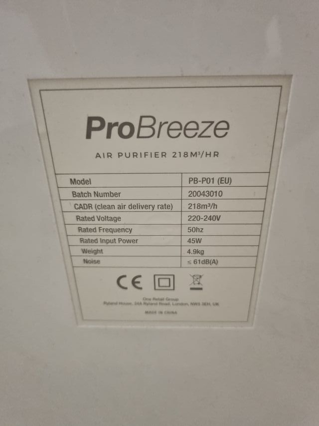 Purificador de aire ProBreeze