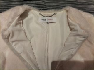 Chaqueta pelo blanco roto