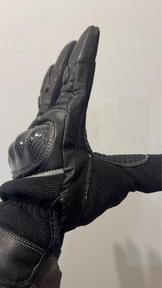 Guantes de moto en piel/tela