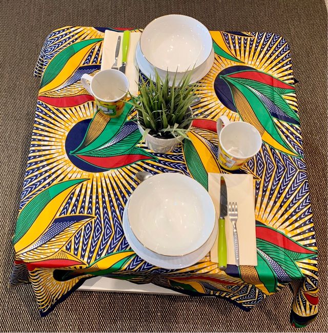 Mantel mesa toques etnicos