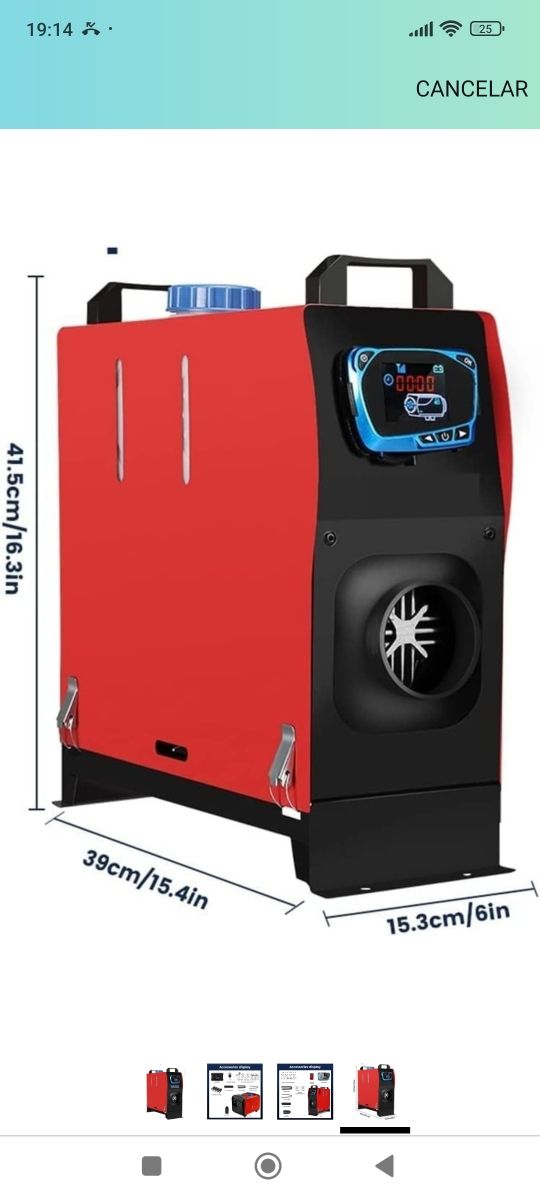 Calentador aire coche caravana diésel nuevo