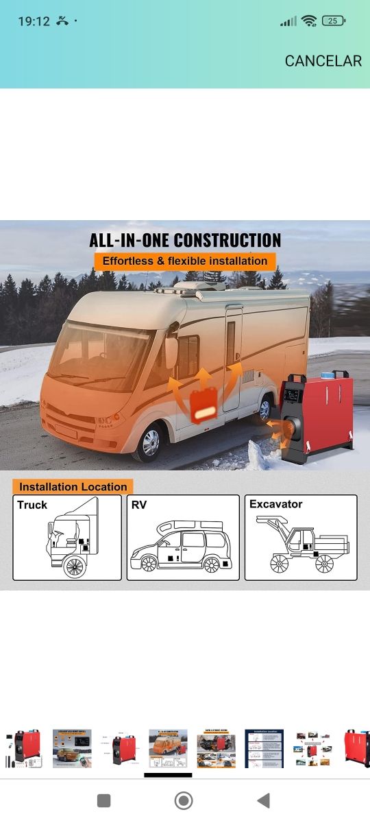 Calentador aire coche caravana diésel nuevo