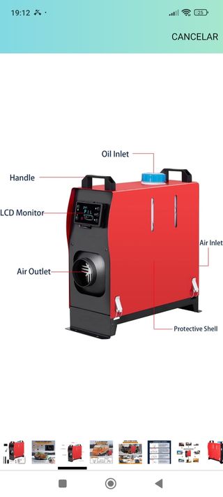 Calentador aire coche caravana diésel nuevo