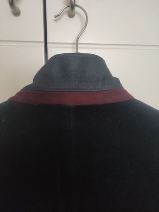 Americana hombre terciopelo azul marino Zara 