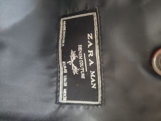 Americana hombre terciopelo azul marino Zara 