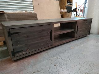 Mueble TV rústico madera maciza