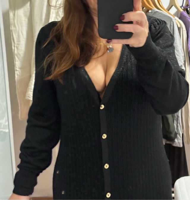 Vestido negro con Lurex Pesro del Hierro talla M