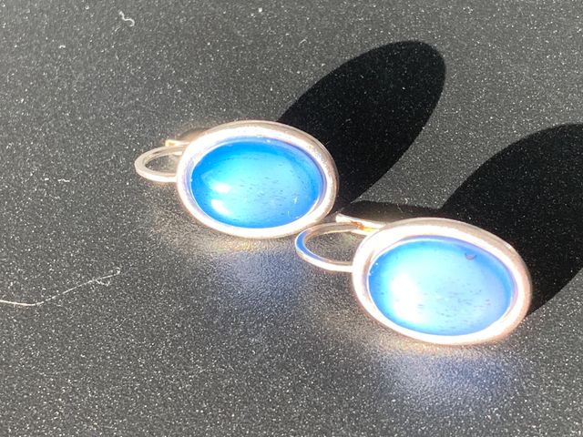 Orecchini argento pietra azzurra