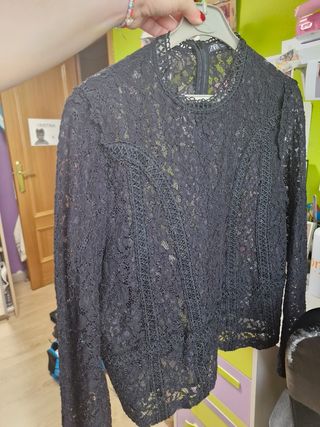 Blusa encaje zara