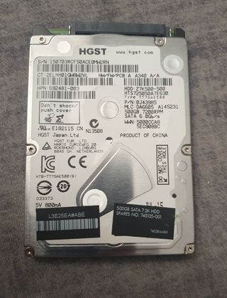 Disco Duro HDD HGST 500gb 2,5'