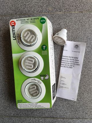 Kit de 3 focos encastráveis com lâmpadas - Lexman