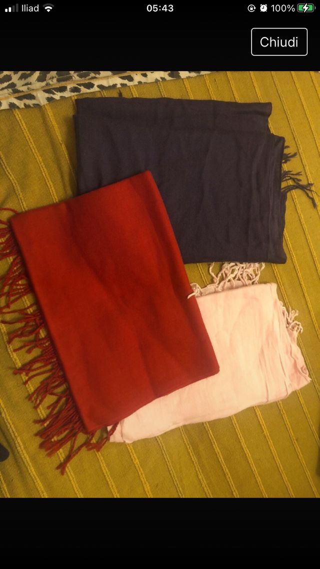 Tre pashmine/sciape/scialli