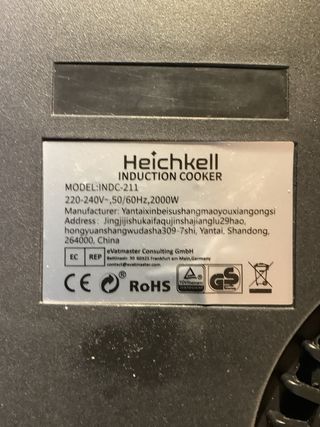 Placa vitroceramica portatil Heichkell model INDC-