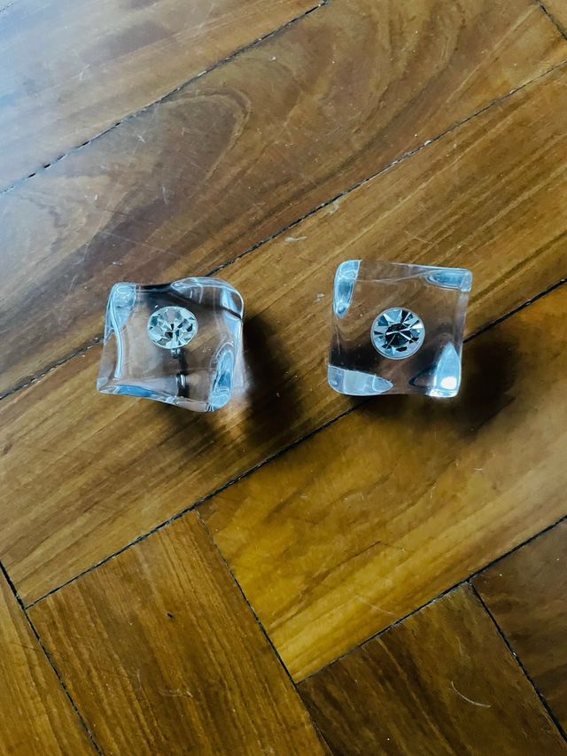 2 grandi bottoni gioiello vintage anni 80