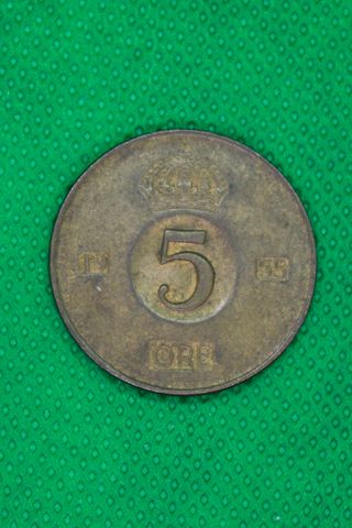 53. 2 Monete Svezia Gustaf VI 5 Ore 1955-1956