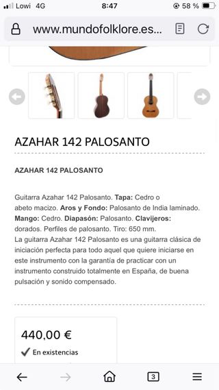 Guitarra clasica azahar palosanto 142