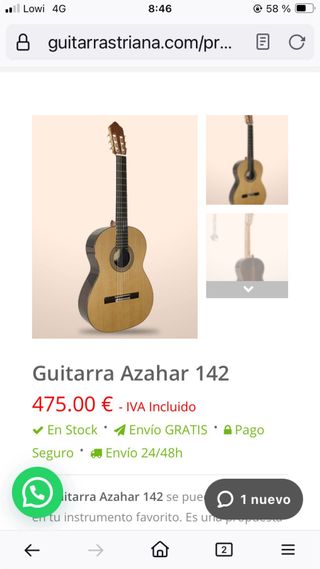 Guitarra clasica azahar palosanto 142