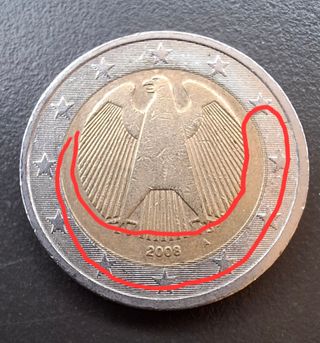 2 euro GERMANIA 2008 SERIE A CON ERRORI 