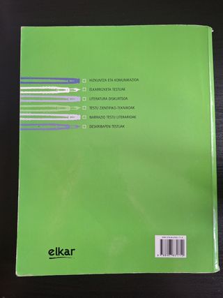 LIBRO de texto Euskara eta Literatura