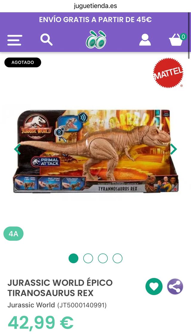 T Rex Jurassic World Mattel